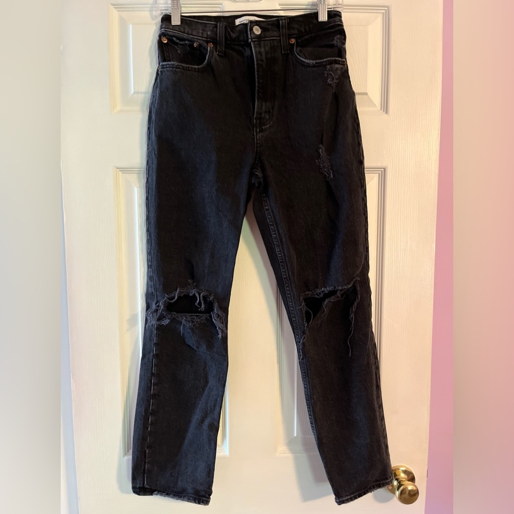 Abercrombie & Fitch Black Straight Ultra High Rise Jeans